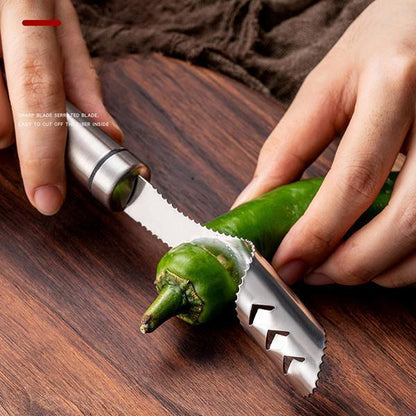 Ta bort kärnhuset ur paprika på några sekunder! Paprikakärnare i rostfritt stål