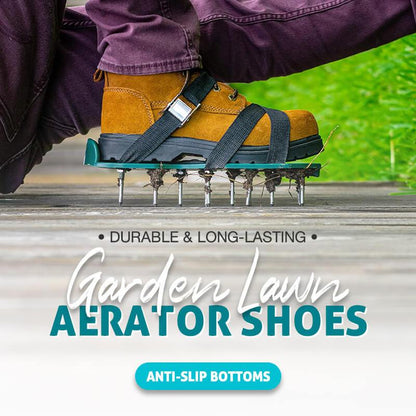 🌱 50% RABATT! | Trädgårdsgräsbeläggning med Spikar – Luftar Gräsmattan, Justerbar & Lättmonterad!