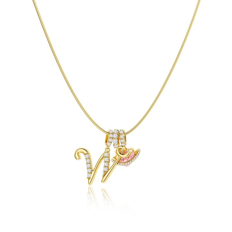 💖Sista dagen 49 % rabatt✨3-lagers halsband med initialer A-Z🎀
