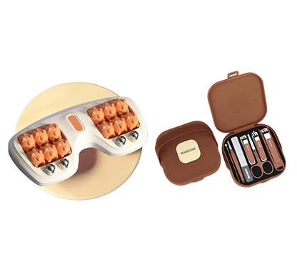 🔥Populära nya produkter💜Portabel fotmassage med dubbla rullar💜