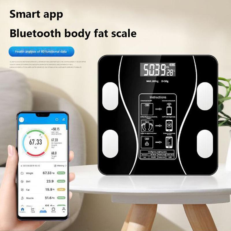 Smart kroppsfettvåg – Känn till dina värden, håll koll på din hälsa! Mäter enkelt vikt och kroppsfett. Stor display, automatisk påslagning. Din hälsokompanjon