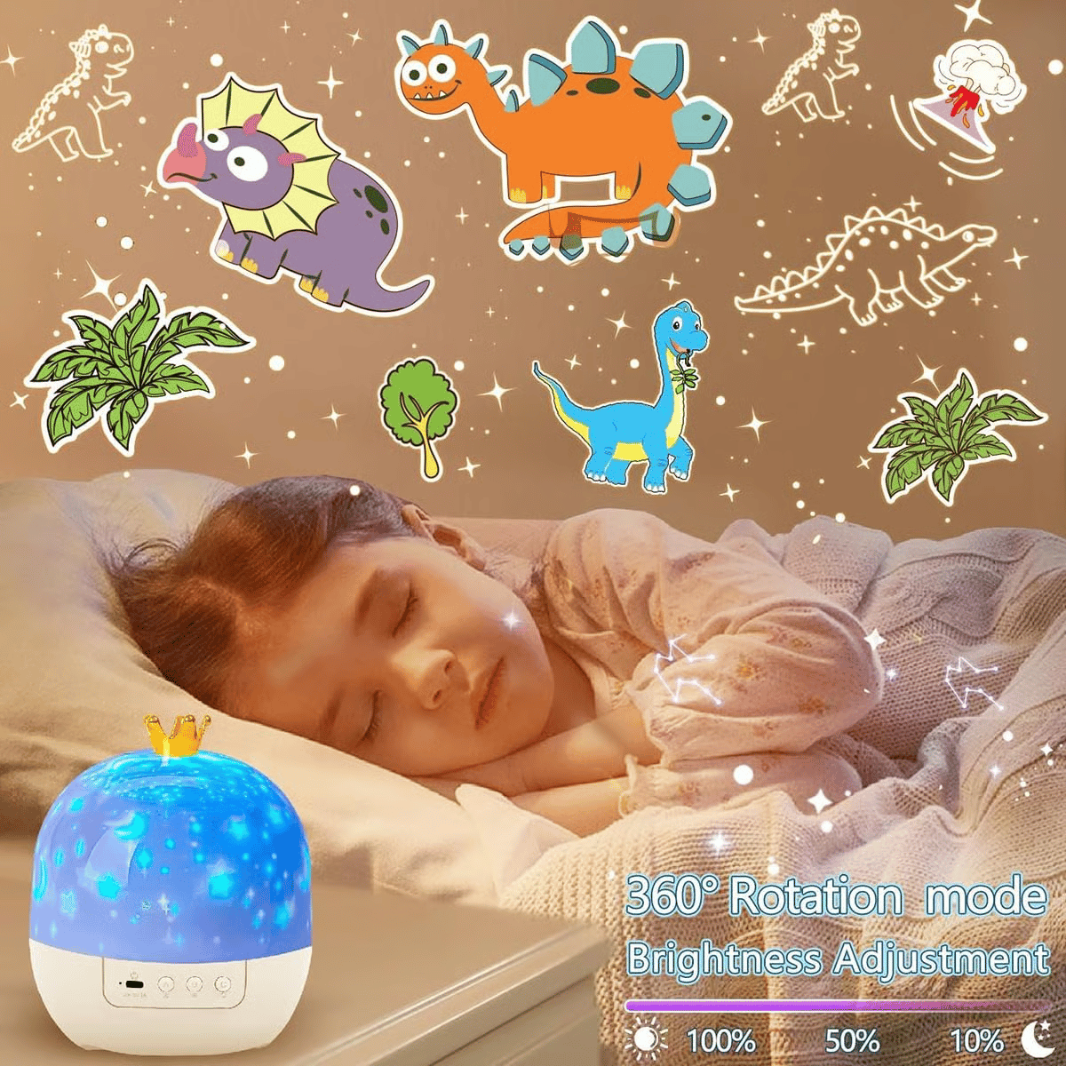 🎃👻SISTA DAGENS ERBJUDANDE – 50 % RABATT💜Projektor nattlampa för barn 15 uppsättningar filmer🔋Typ C-laddning