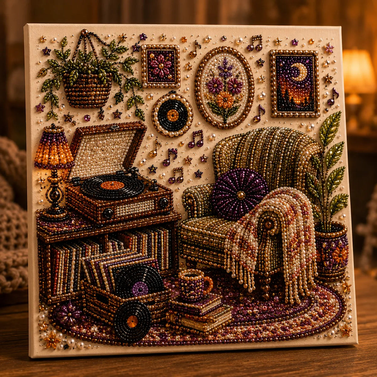 ⏳🔥Begränsad tid — 67 % RABATT!🎁💎3D-diamond painting-set med mysiga hobbyrum — koppla av & skapa🧘