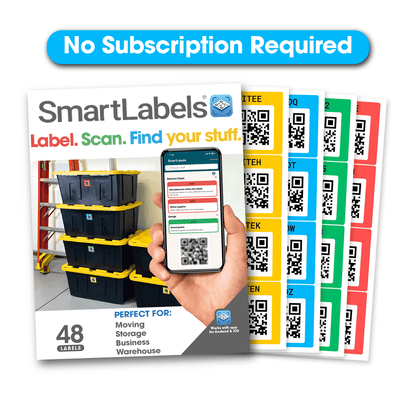 Originalfärgkodade skannbara QR-etiketter (48-pack)