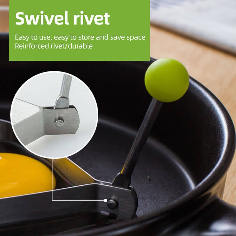 🍳🥛Äggform 5 st | Livsmedelssäker 304 Rostfritt Stål | Multifunktionell Äggstekare för Frukost
