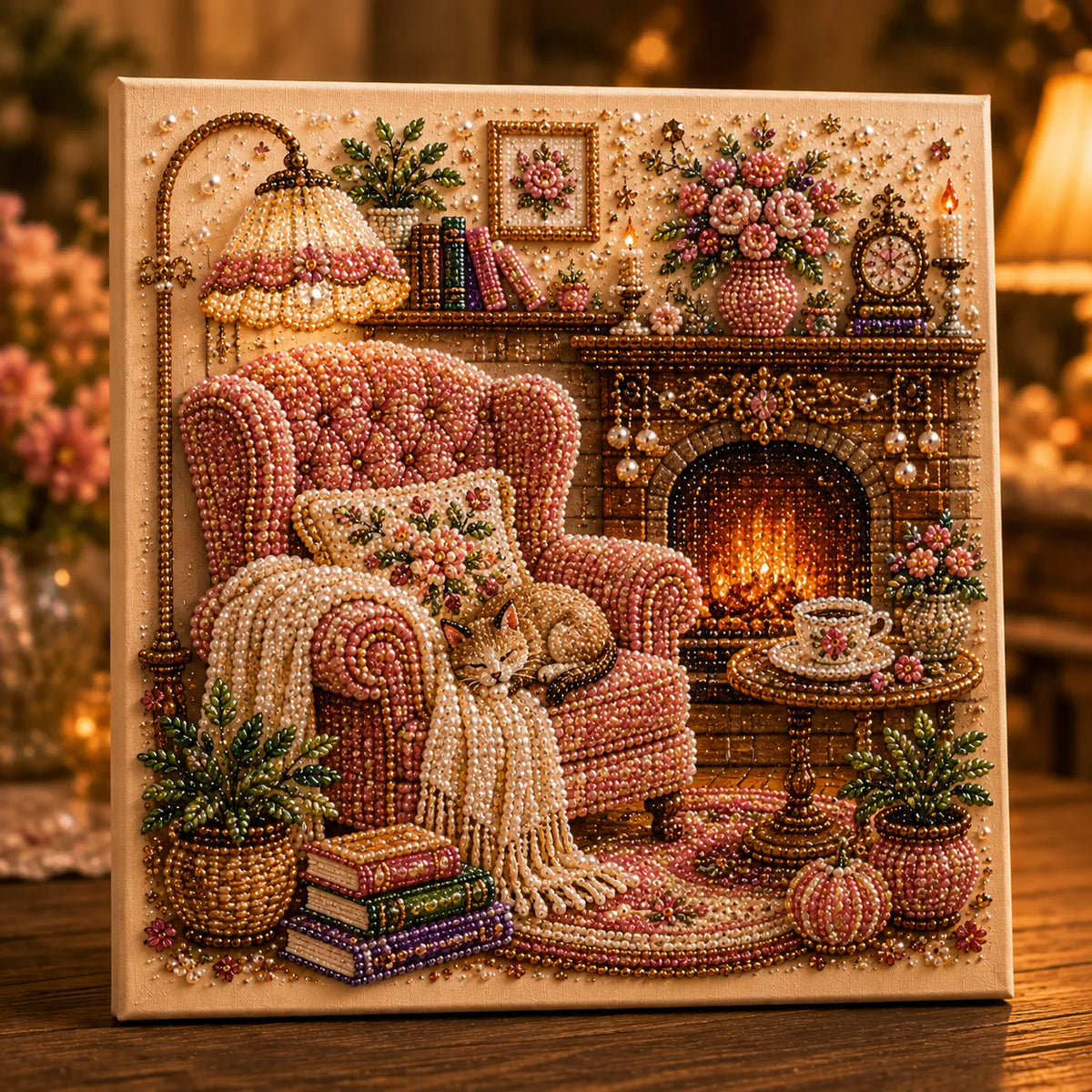 ⏳🔥Begränsad tid — 67 % RABATT!🎁💎3D-diamond painting-set med mysiga hobbyrum — koppla av & skapa🧘