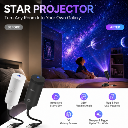 ✨ Plug-and-Play HD-stjärnprojektor 🥳 Över 50 000 nöjda användare
