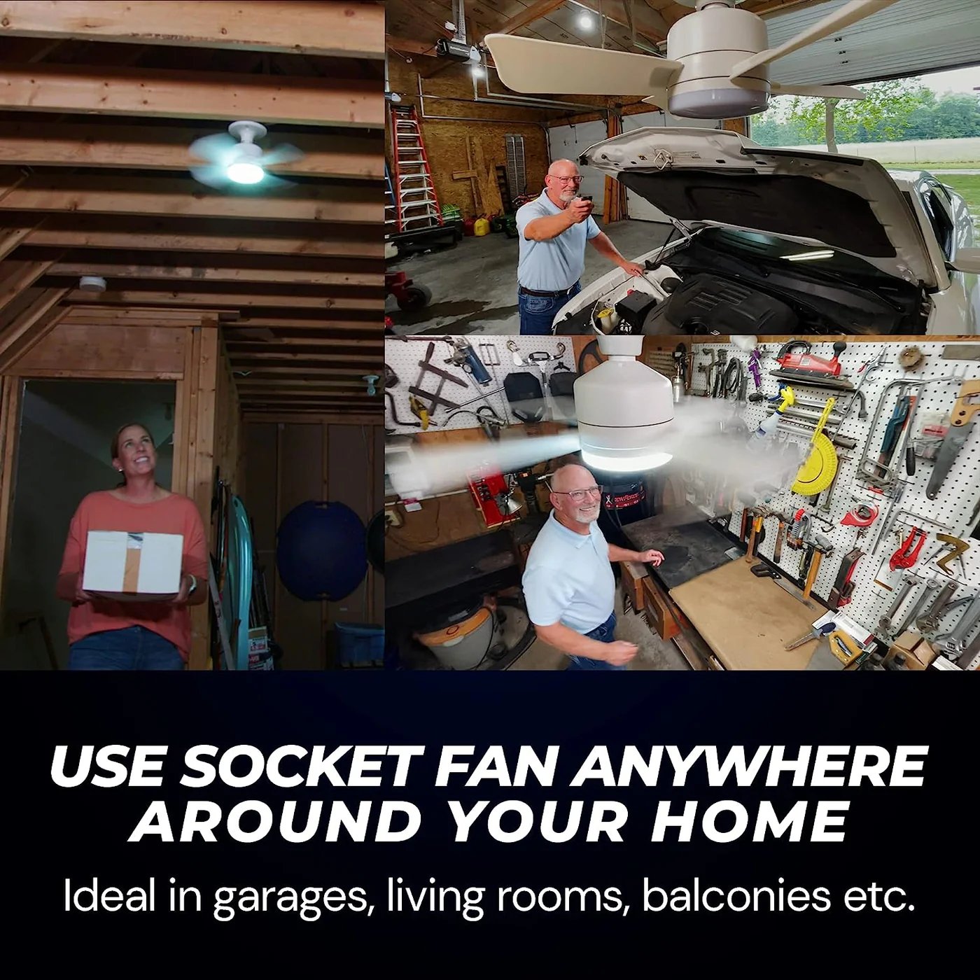 ⏳ SISTA DAGEN PÅ REA 49% RABATT 🔥 SmartBreez™ 40W LED-takfläkt med lampa – 20,5” ultratyst med fjärrkontroll 🎯 | E27 + GRATIS B22-adapter 🔌 | För sovrum 😴, kök 👩‍🍳 & garage 🛠️