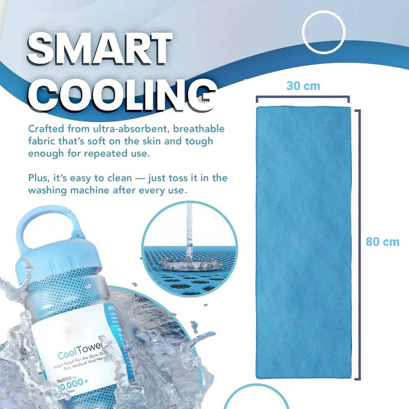 💦Sommarrea - KÖP 1 FÅ 1 GRATIS!!⚡50K+ SÅLDA!❄️Kylhandduk som du kan använda var som helst, när som helst! Återanvändbar, mjuk, absorberande och bärbar