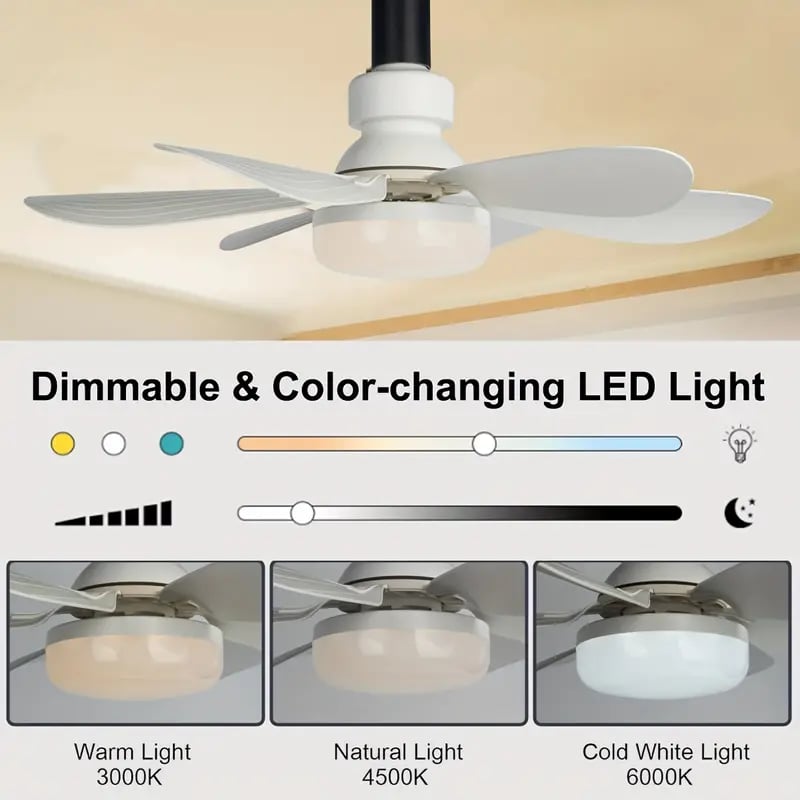 ⏳ SISTA DAGEN PÅ REA 49% RABATT 🔥 SmartBreez™ 40W LED-takfläkt med lampa – 20,5” ultratyst med fjärrkontroll 🎯 | E27 + GRATIS B22-adapter 🔌 | För sovrum 😴, kök 👩‍🍳 & garage 🛠️