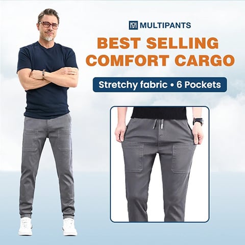 🔥HET FÖRSÄLJNING 50% RABATT🥰 MultiPants - slitstarka cargobyxor med hög stretch och flera fickor