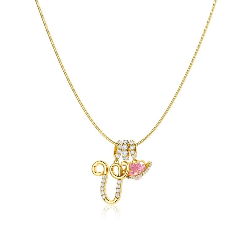 💖Sista dagen 49 % rabatt✨3-lagers halsband med initialer A-Z🎀