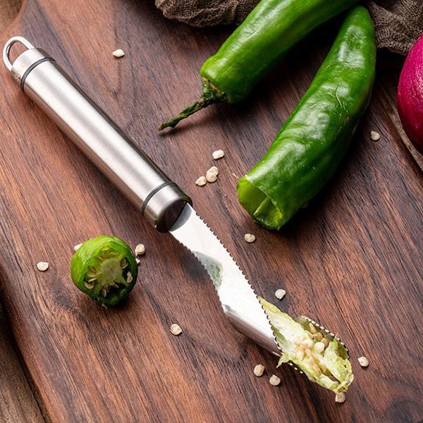 Ta bort kärnhuset ur paprika på några sekunder! Paprikakärnare i rostfritt stål