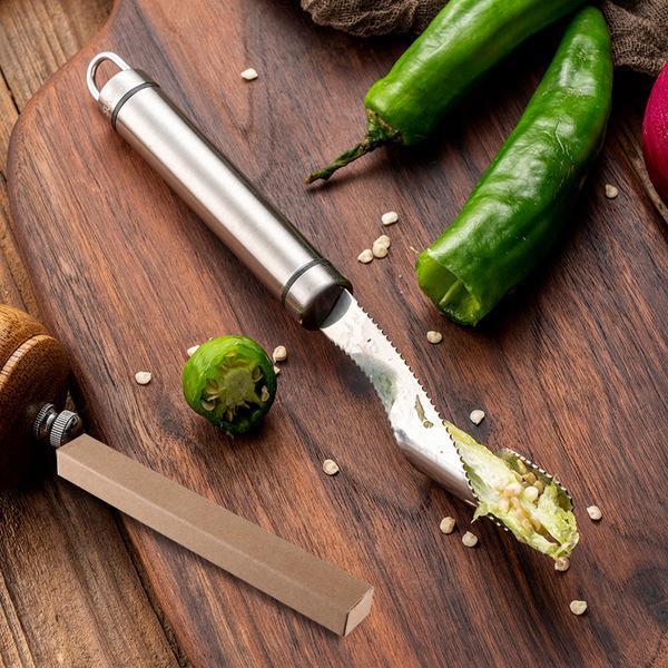 Ta bort kärnhuset ur paprika på några sekunder! Paprikakärnare i rostfritt stål