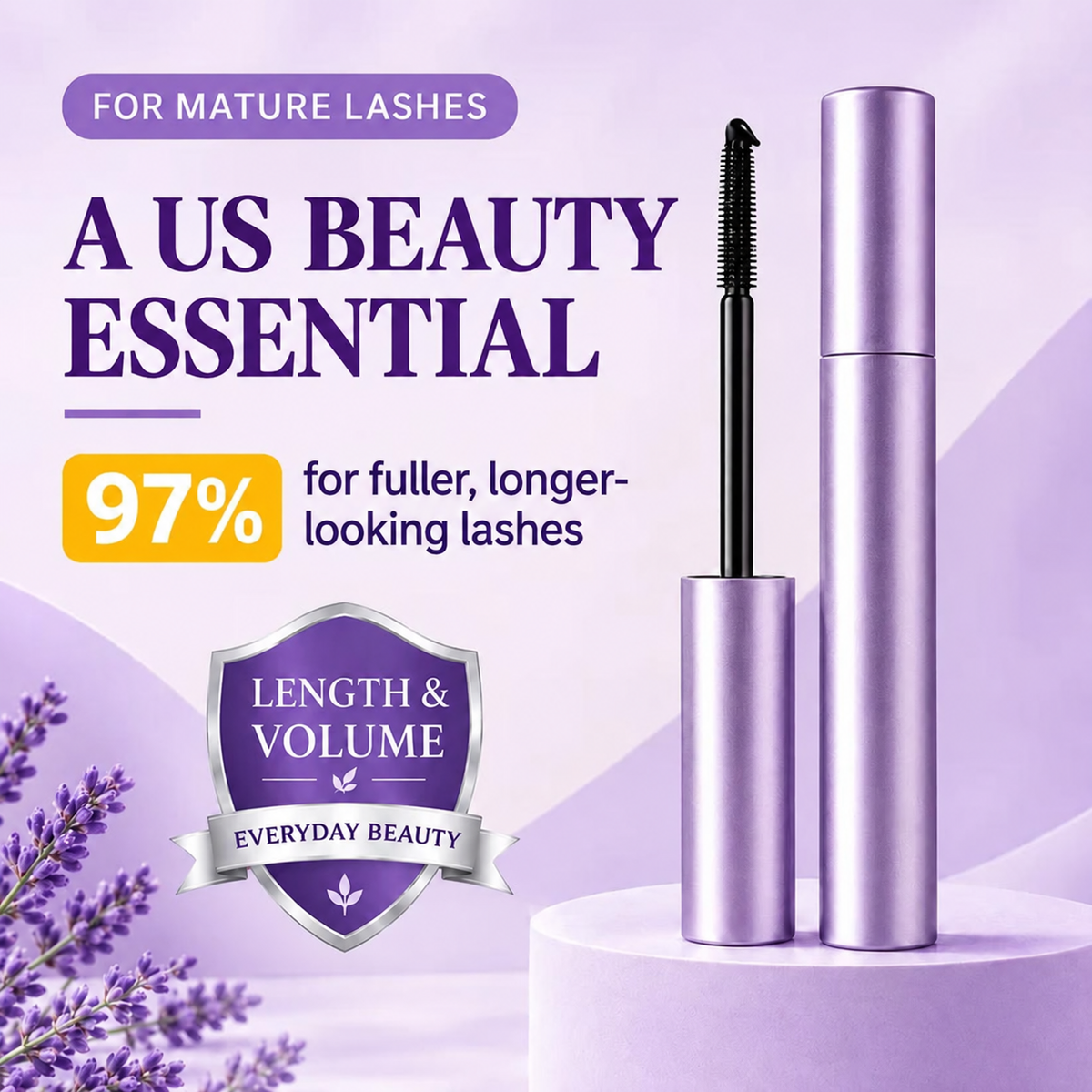 🔥SISTA DAGEN: KÖP 1 FÅ 1 GRATIS🌸 Förlängande & volymgivande mascara för mogna fransar