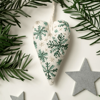🎅Bästa julklappen💖DIY hjärtformad handbroderad juldekoration/dekorationskit