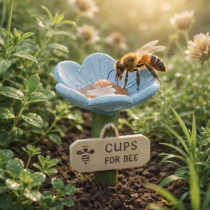 🐝 Blomformad vattenstation för bin 💧