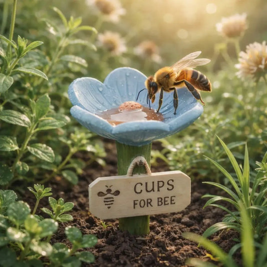 🐝 Blomformad vattenstation för bin 💧