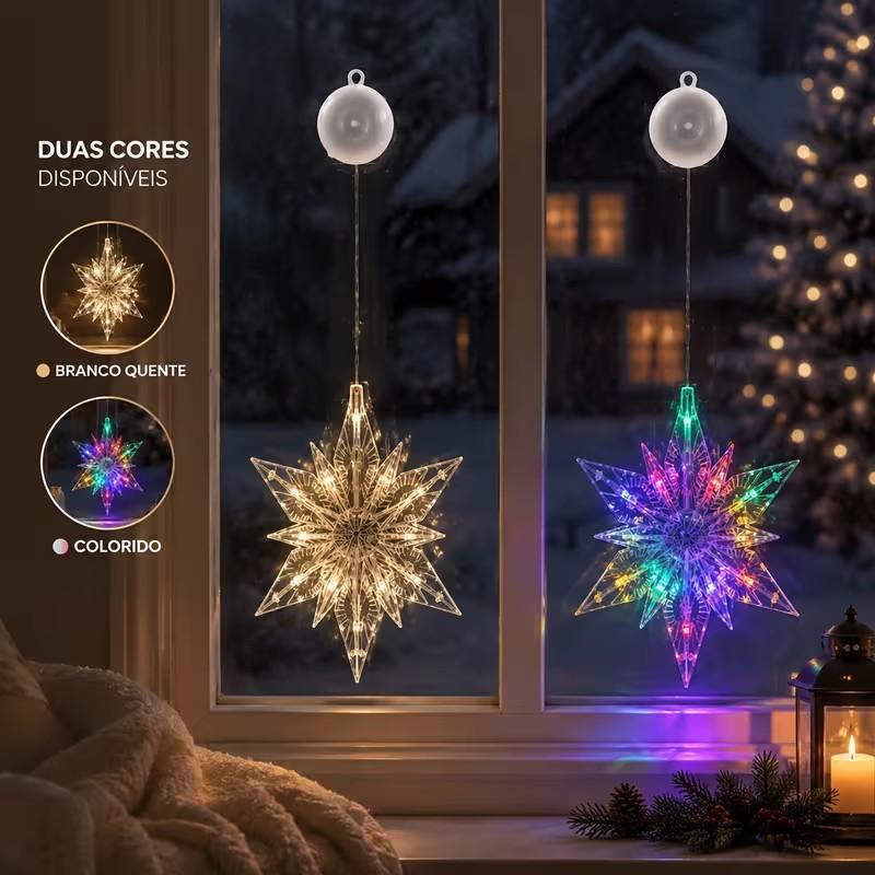 ⏳SISTA REA-DAGEN🎄❄️ DIY LED-sugkoppslampor med julsnöflingor ✨ | Batteridrivna, varmt och flerfärgat ljus, sugkoppslampor för fönster, juldekoration för hem och fest