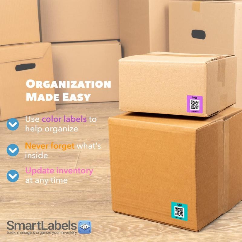 Originalfärgkodade skannbara QR-etiketter (48-pack)