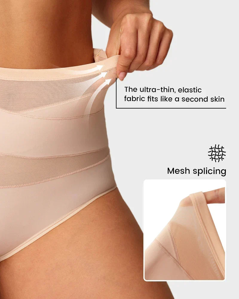 🌸Sista dagen – köp 1, få 3 paket✨Plus size-högmidjade trosor med korsande magkontroll