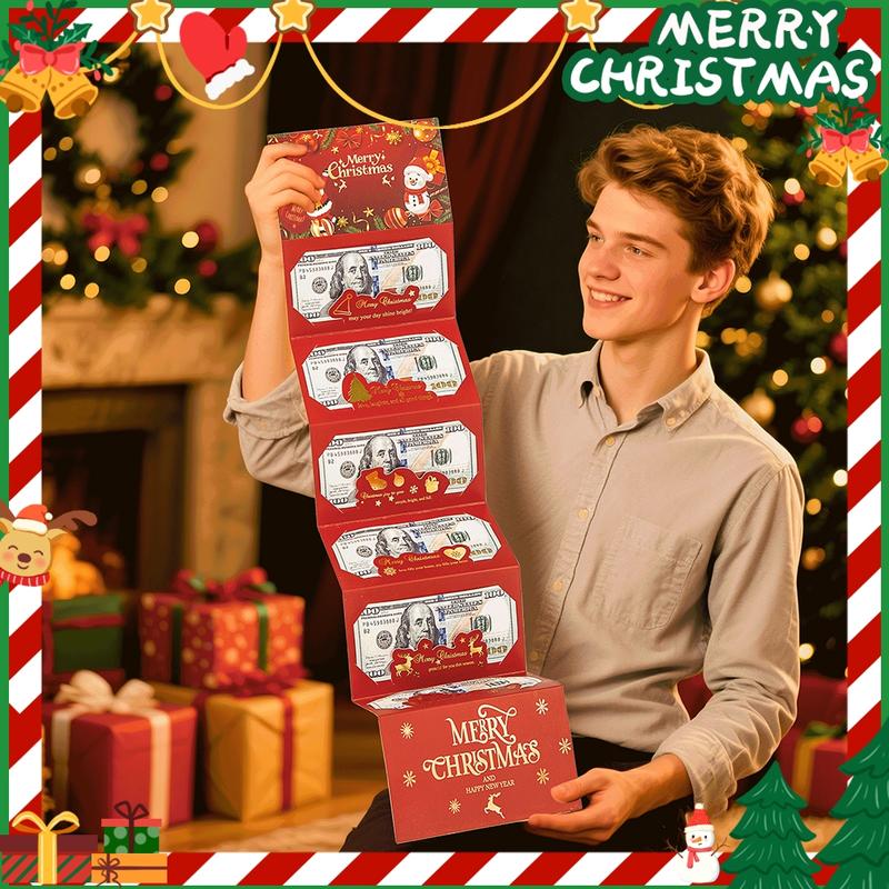 🎁🎄Julförsäljning - KÖP 2 FÅ 1 GRATIS⭐Julkassakuvert med penningklämma