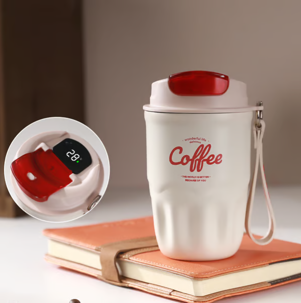 🎁💥SISTA DAGEN – 50% RABATT!!☕ Termosmugg i 316 rostfritt stål med LED-temperaturvisning