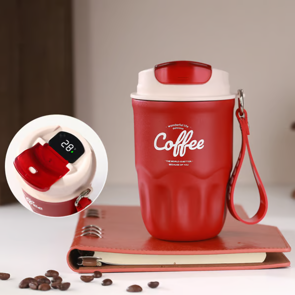 🎁💥SISTA DAGEN – 50% RABATT!!☕ Termosmugg i 316 rostfritt stål med LED-temperaturvisning