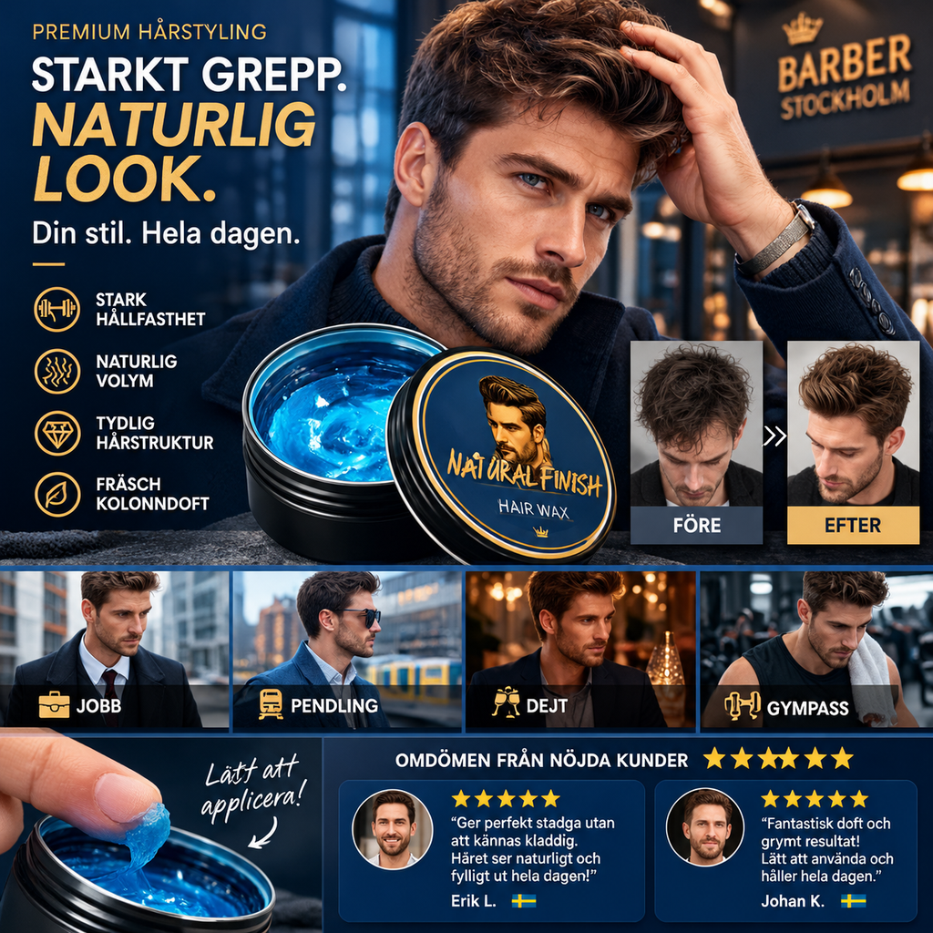 💈 KÖP 2 FÅ 1 GRATIS! Snygg frisyr med fräsch colognedoft – stylingpomada för män, 130 g