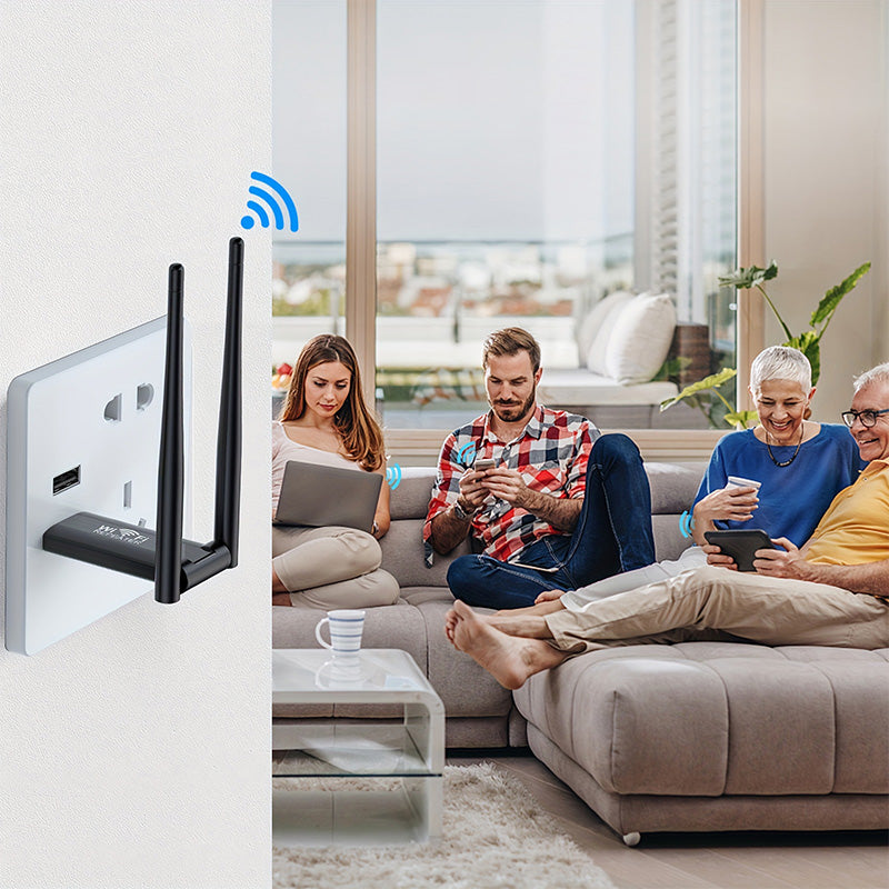 📶 USB WiFi-signalbooster – upp till 300 Mbps på 2,4 GHz 🏠🚀