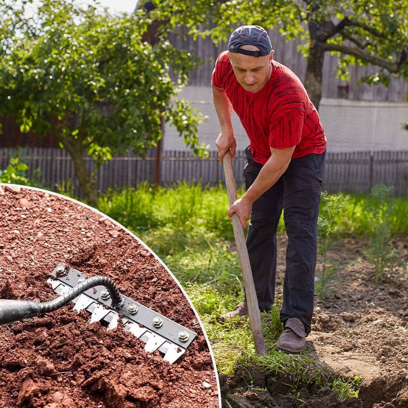 🌿 50% RABATT! 🧤 5/6/7/8 Ogräskratta med Trädgårdständer i Kolstål – Slitstark, Ergonomiskt Handtag & Effektiv Ogräsrensning 🌱