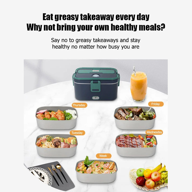 🔥 50 % RABATT! 🍱 Bärbar elektrisk lunchbox med uppvärmning
