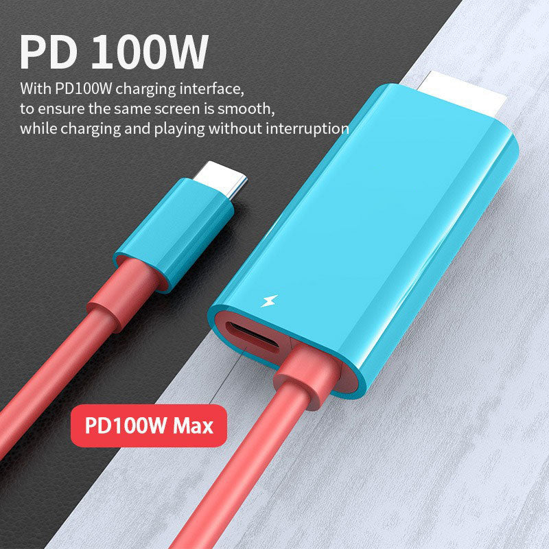 🔥REA🔥USB-C till HDMI-adapterkabel för Switch