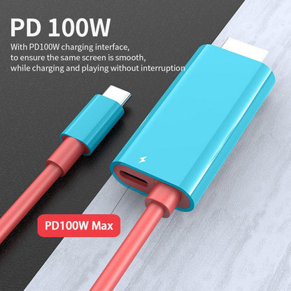 🔥REA🔥USB-C till HDMI-adapterkabel för Switch