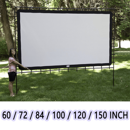 ✨ Jättestor bärbar utomhusbiografskärm – 4K HD-projektion med justerbart stativ för utomhusfester