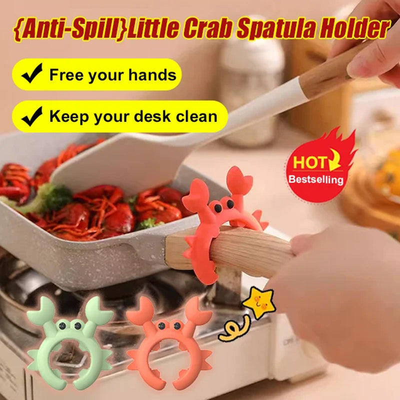 🦀 Krabbformad redskapshållare i silikon – 3-pack
