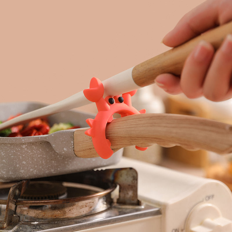 🦀 Krabbformad redskapshållare i silikon – 3-pack
