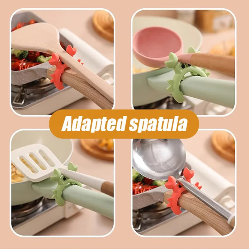 🦀 Krabbformad redskapshållare i silikon – 3-pack