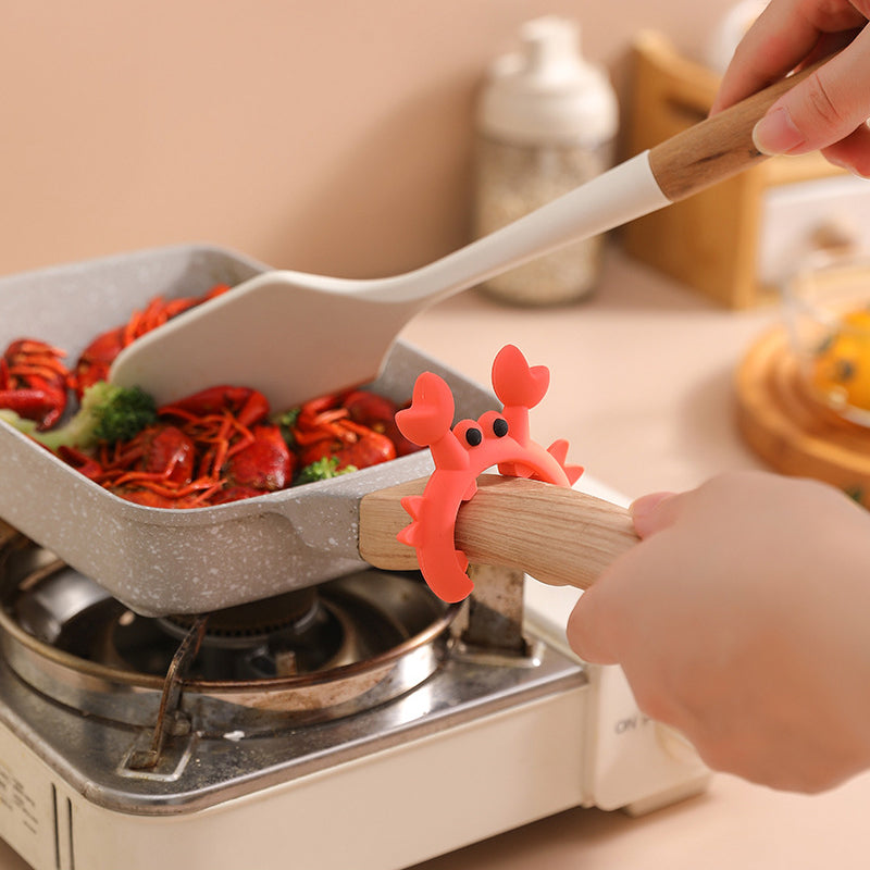 🦀 Krabbformad redskapshållare i silikon – 3-pack