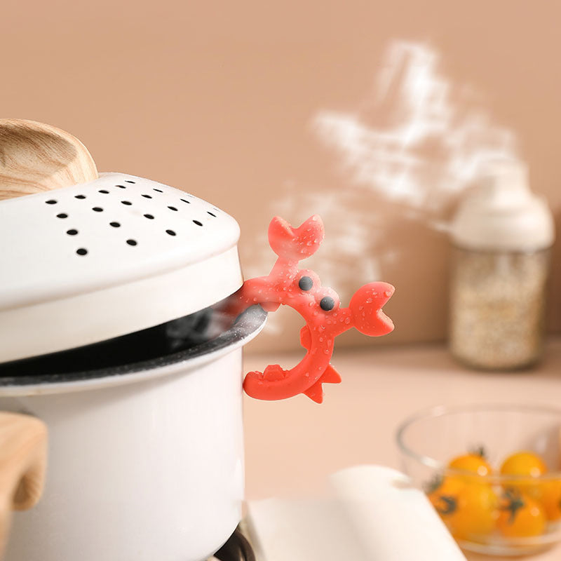 🦀 Krabbformad redskapshållare i silikon – 3-pack