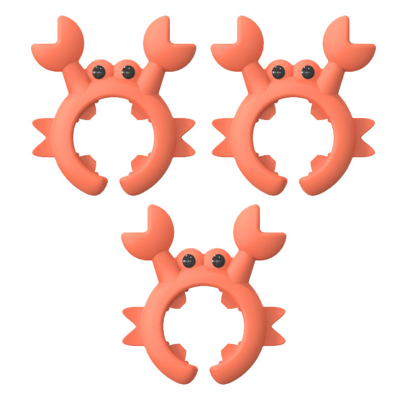 🦀 Krabbformad redskapshållare i silikon – 3-pack