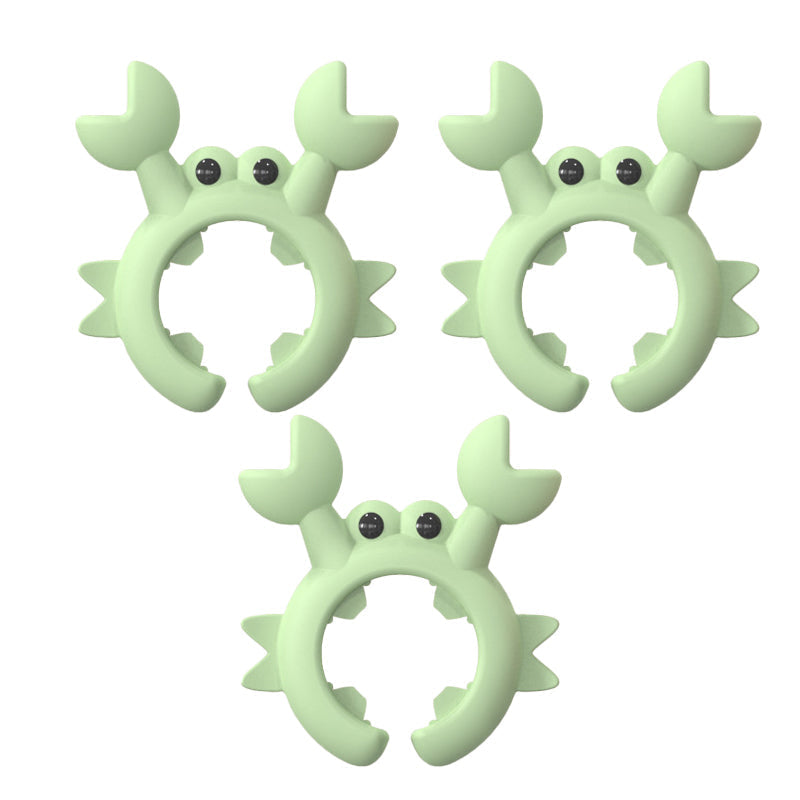 🦀 Krabbformad redskapshållare i silikon – 3-pack