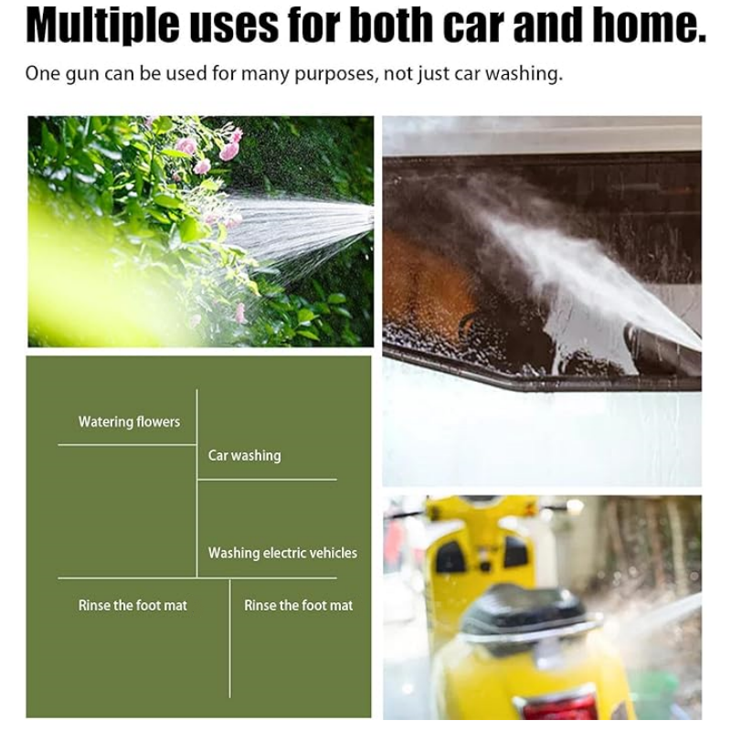 ⏰🎁Högtrycksspruta med munstycke och vattenanslutning
