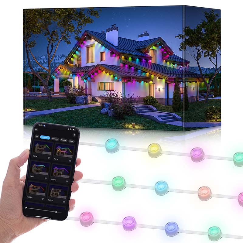 Smart RGB-ljusslinga för utomhusbruk