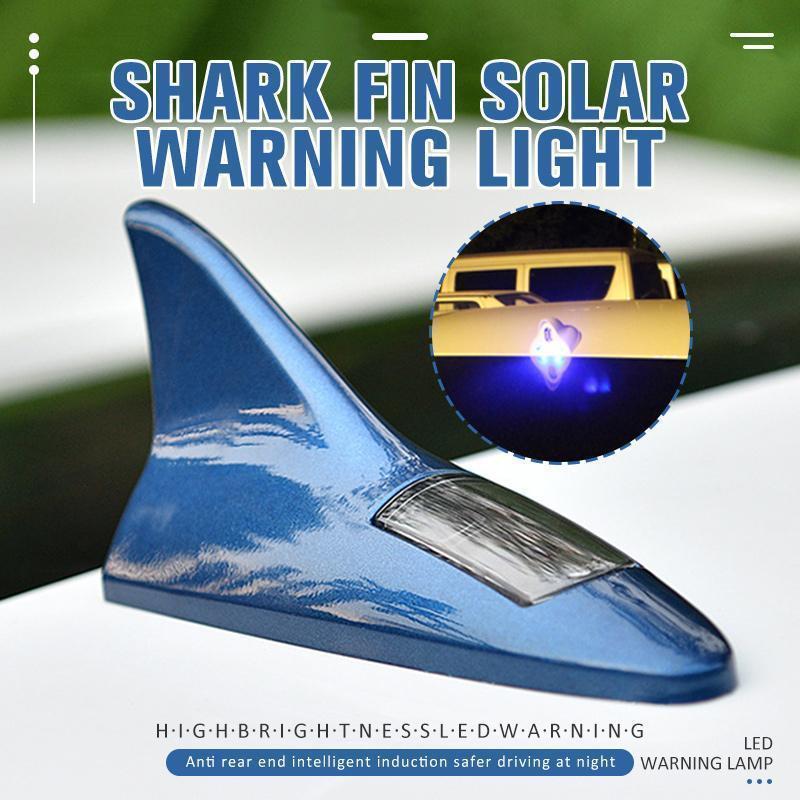 🦈Solcelledrevet advarselslys i hajfinne-design til bilen – bedre synlighed på vejen 🚗✨