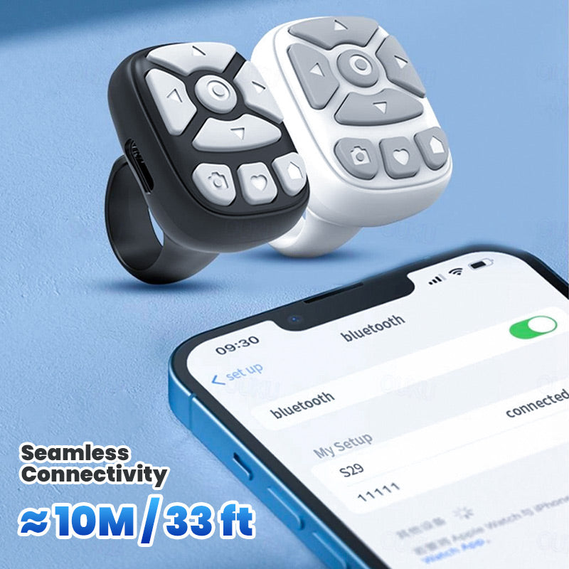Trådlös Bluetooth-fjärrkontroll med fingertopparna
