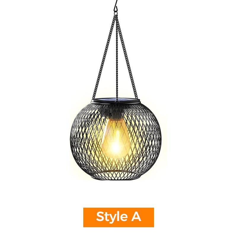 Vintage solcellslyktor i metall