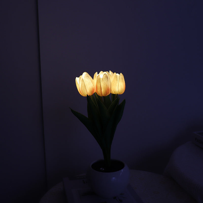 LED tulpan nattlampa blomsterbordslampa🌷