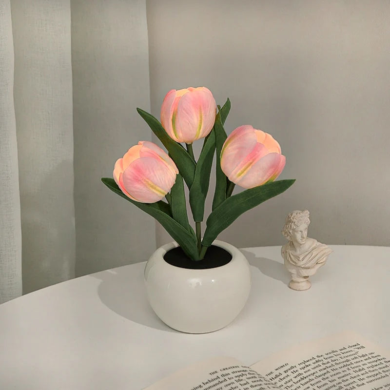 LED tulpan nattlampa blomsterbordslampa🌷