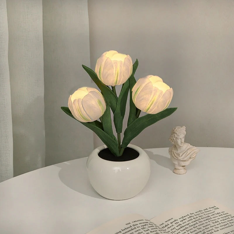 LED tulpan nattlampa blomsterbordslampa🌷